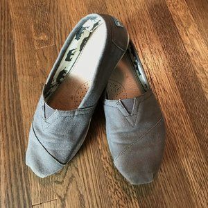 TOMS Alpargata gray shoes, womens size 7.5